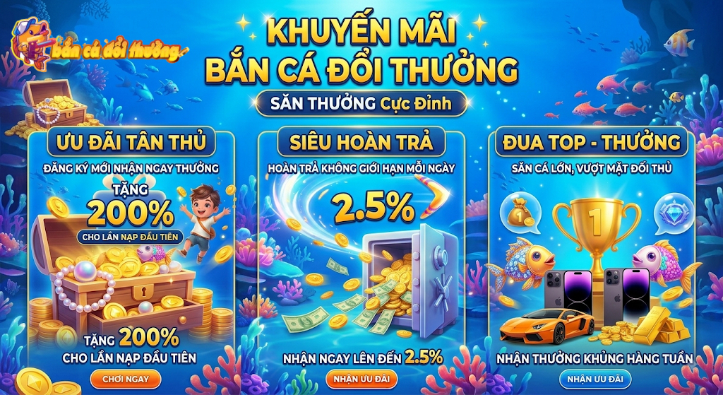Khuyến mãi Bắn Cá Đổi Thưởng - Tổng hợp các ưu đãi hot nhất